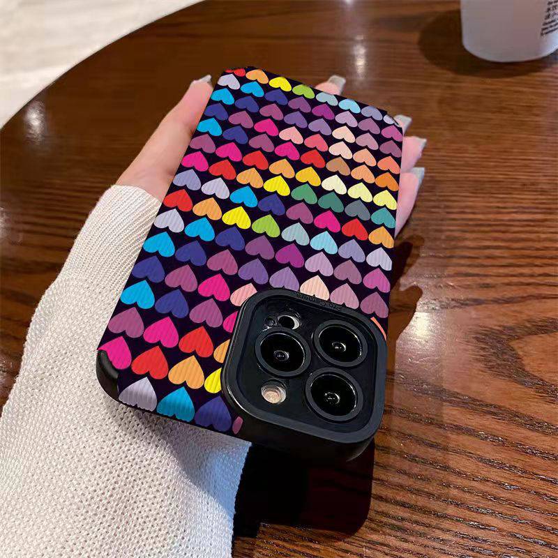 All New Hot Fashion Leather Soft Case IPhone 6S 7 Plus 8 Plus X XS XR XS Max 11 13 12 14 PRO Max 14 Plus SE Mini Phone Case Girl Girl Women Colorful LOVE