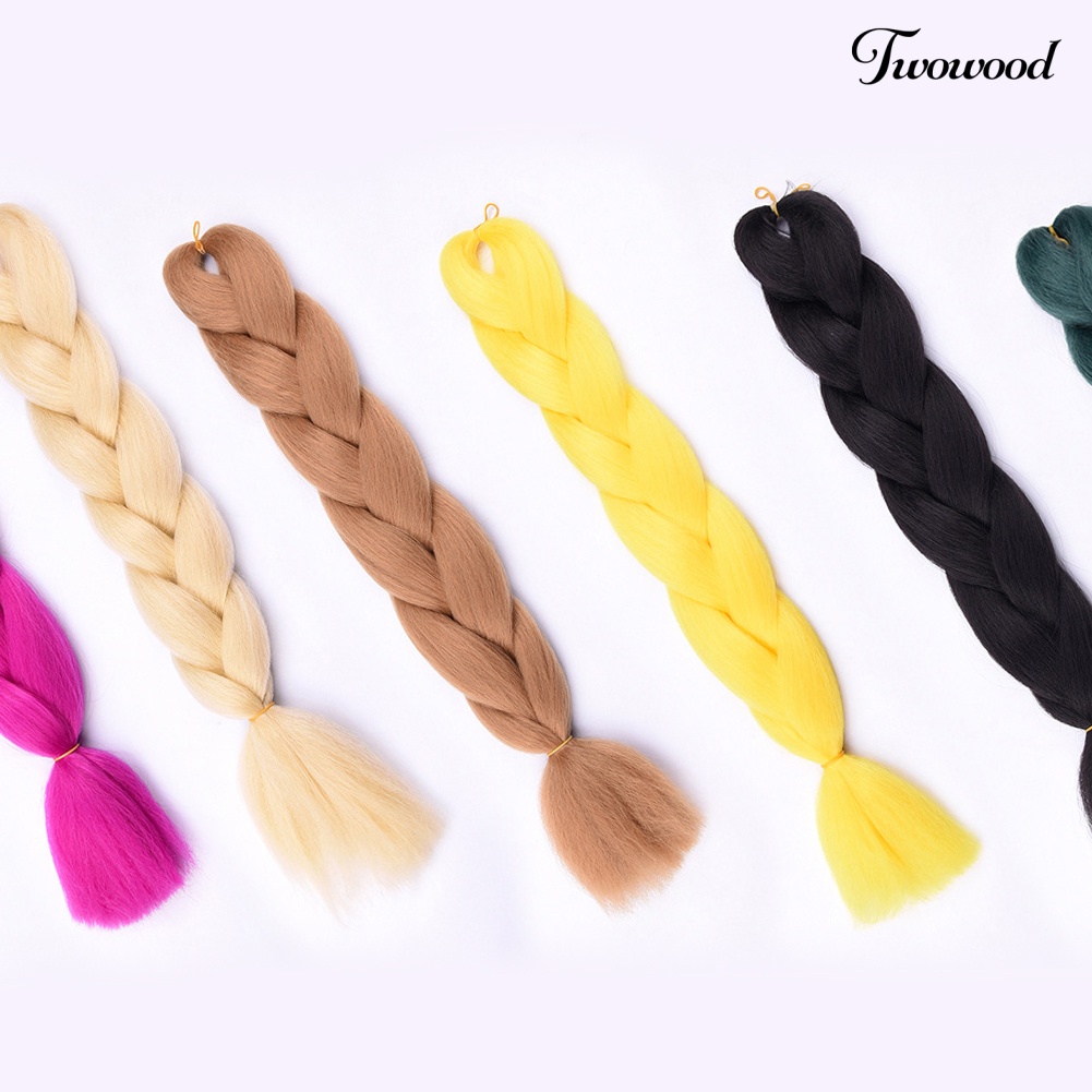 Twowood Wanita Jumbo Crochet Mengepang Warna Ombre Sintetis Kanekalon Rambut Ekstensi