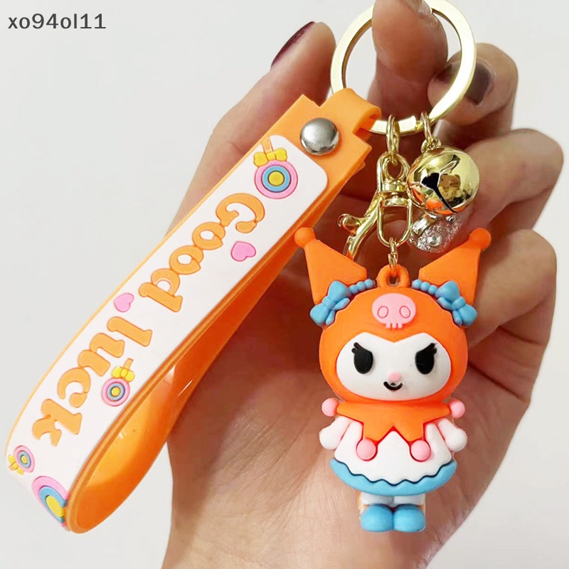 Xo Sanrio Gantungan Kunci Lucu Kuromi Melody Keyring Kawaii Fashion Cross-Dressing Boneka Telepon Ransel Liontin Untuk Hadiah Ulang Tahun Gadis OL