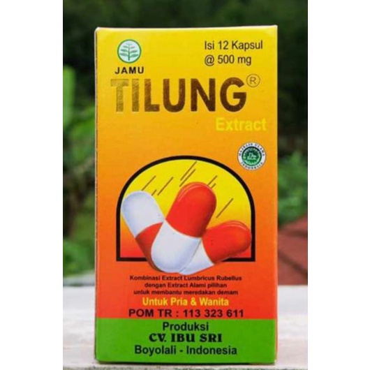 Tilung Kapsul, Obat Tifus, Tipes dan Demam Tifoid, Extract Cacing, Lumbricus