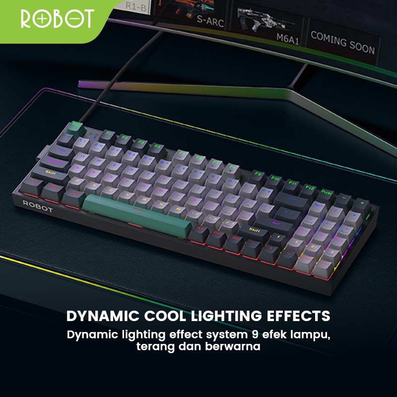 ROBOT WORKMATE II Mechanical  Keyboard Gaming Backlit Wired 94 Keys PBT Keycaps - Garansi Resmi 1 Tahun