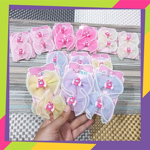 5053 / Paket Usaha Jepit Rambut Pita Anak Karakter 1lusin [12 pasang]