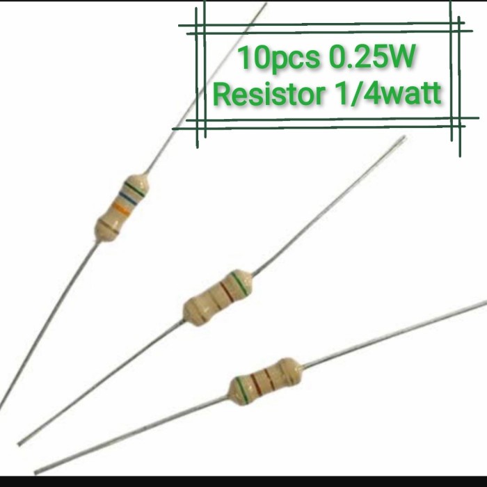 50 Buah 50Pcs 0.25W 1/4W Resistor 1R 1R2 1R5 1R8 2R 1 1,2 1,5 1,8 2 ohm - 2 ohm