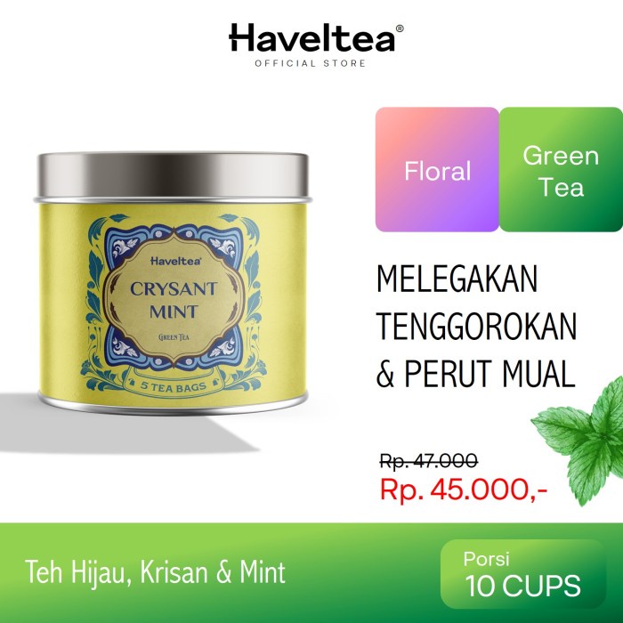 

N.E.W CRYSANTMINT | Mini Tin | Haveltea | Floral Tea | Chrysanthemum & Mint - Loose Leaf 15g