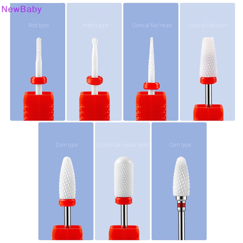 Newbaby 1PC Kikir Mata Bor Kuku Tungsten Keramik Untuk Alat Mesin Manicure Elektrik ID