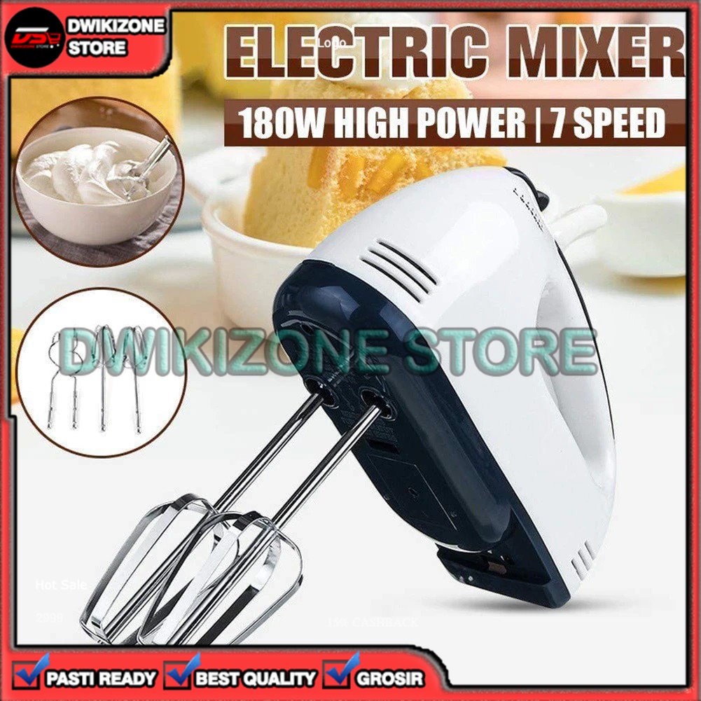 [GROSIR] HAND MIXER LISTRIK ELEKTRIK PENGADUK PENGOCOK ADONAN ROTI KUE 7 KECEPATAN SPEED TELUR MULTIFUNGSI SERBAGUNA