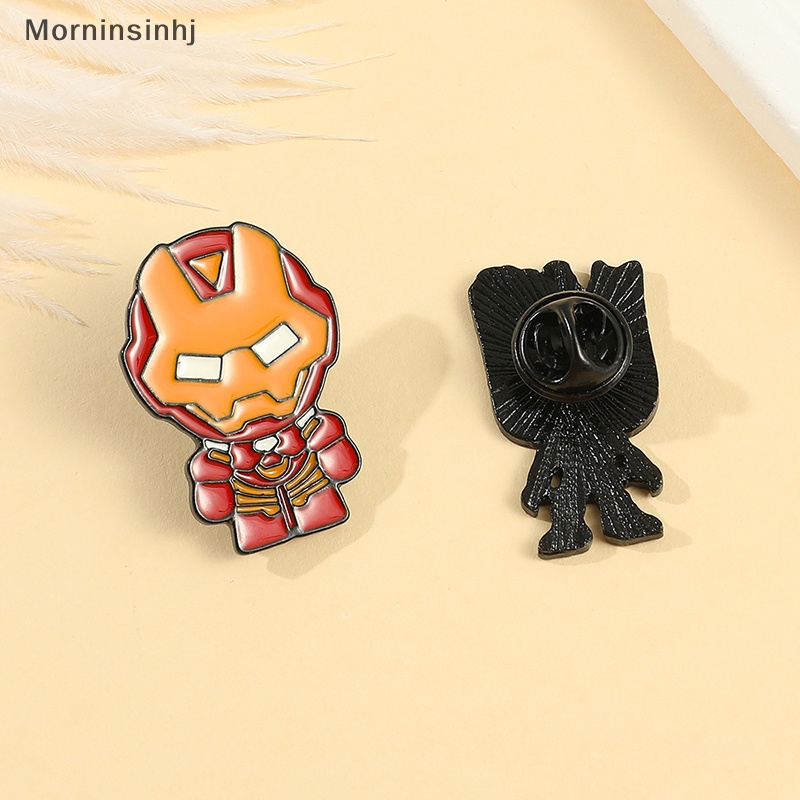 Mornin Disney Movie Avengers Iron Man Scarlet Witch Button Bros Superhero Captain America Enamel Kerah Pin Groot Spiderman Badge id