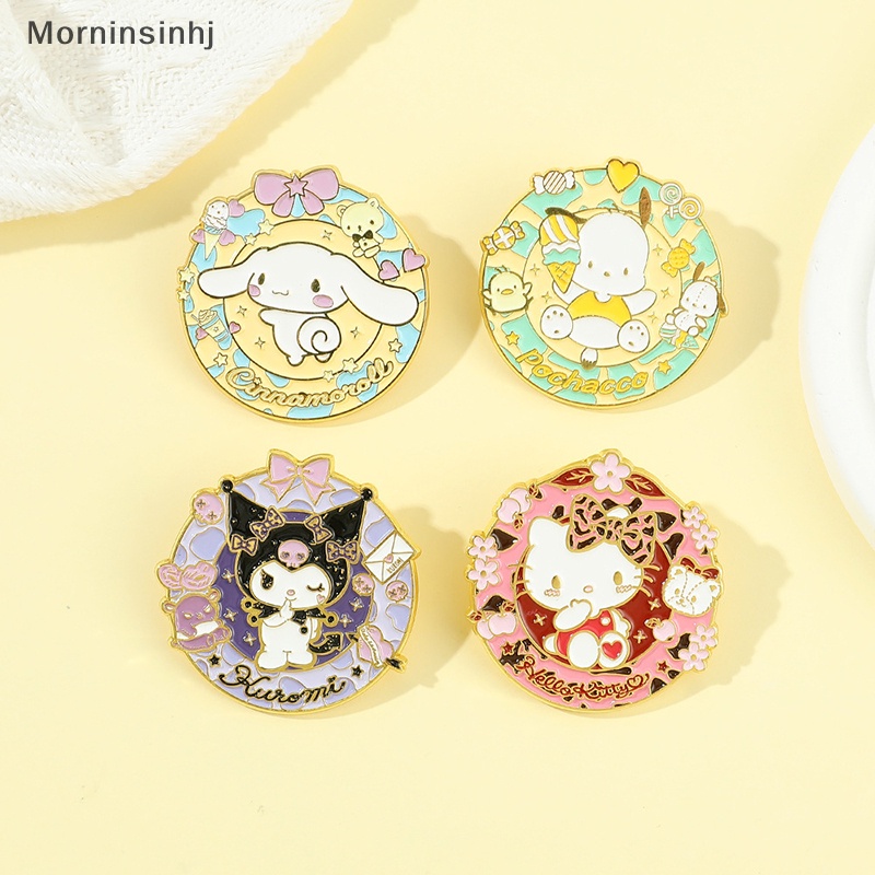 Mornin Pin Lucu Sanrio Hello Kitty Kuromi Lencana Anime Populer Bros Siswa Kartun Enamel Kerah Pin Untuk Aksesoris Ransel id