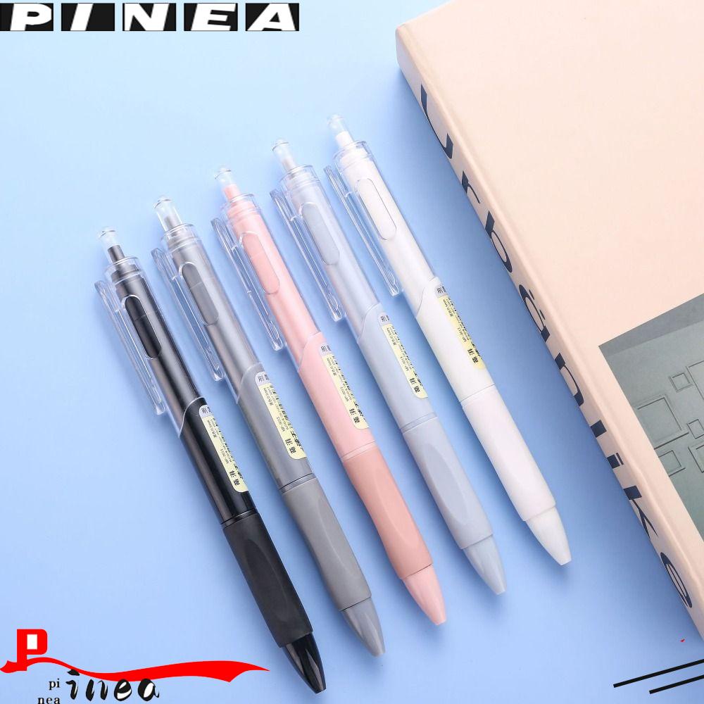 Nanas 5PCS /Box Gel Pulpen Lucu Warna Hitam Tinta Hadiah Siswa Alat Tulis Kreatif Pena Netral