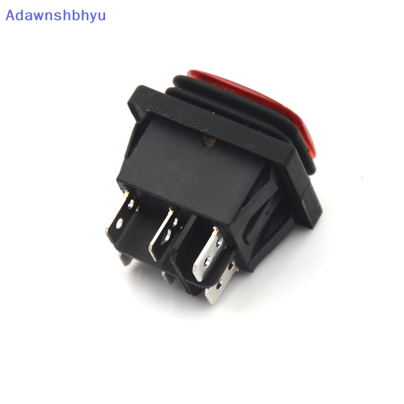 Adhyu Merah 3posisi 6Pin DC 12V Tahan Air Mobil Perahu LED Rocker Switch Latching ID