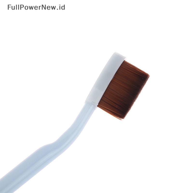 Power 1Pc Kuas Makeup Kepala Ganda Cream Puff Toothbrush Brush &amp; Brush Alis ID