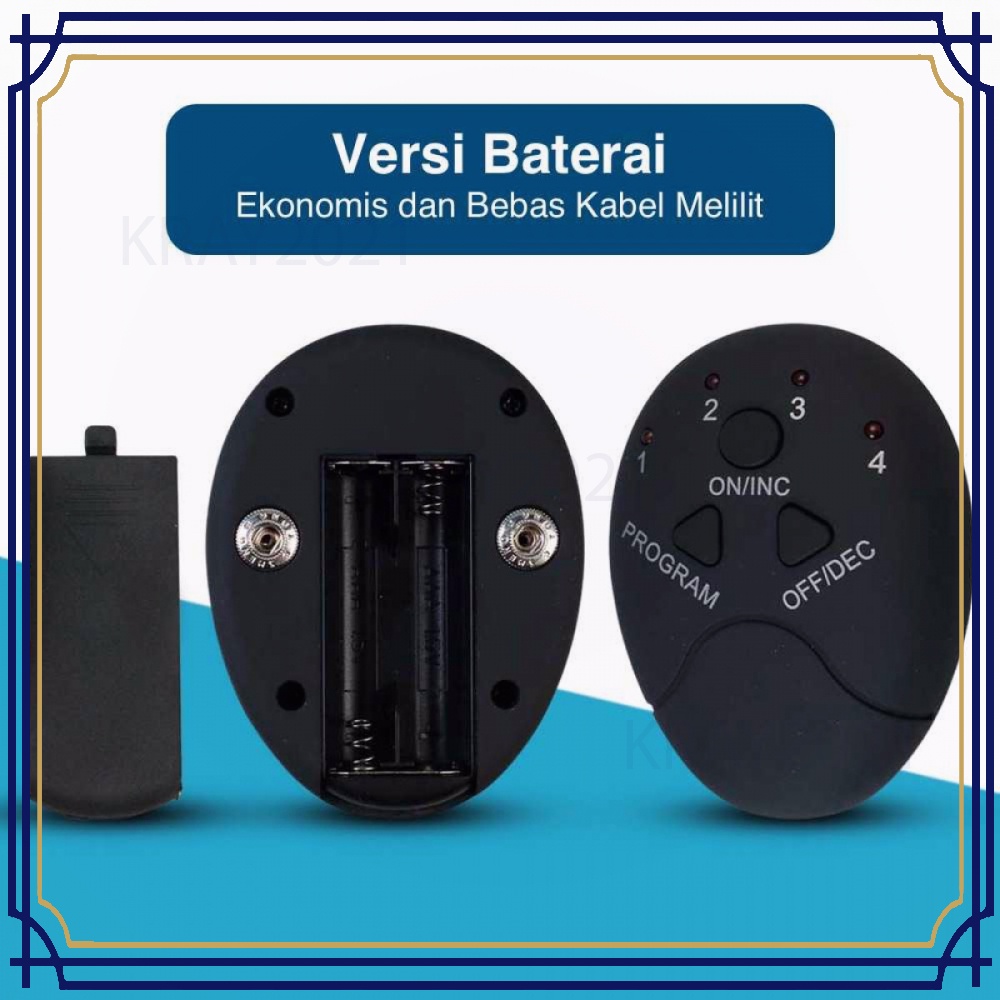 Pemijat Kaki Elektrik Pulse EMS Massager Versi Baterai -HL658