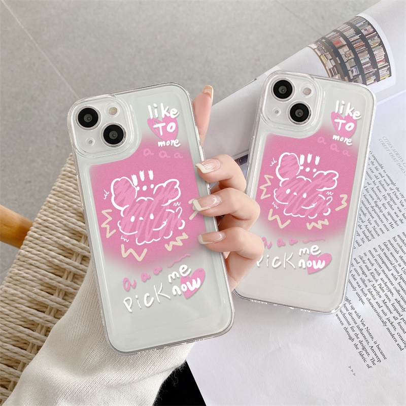 Casing Pink Lucu Untuk Oppo Realme C21 C21Y C11 C2 C20 C25Y C11 C15 C30 C31 C35 C55 10 Pro 9i 9Pro Q5i V23 V11 Reno8 7 6 6Pro 5G 4SE Find X5 X5Pro Akrilik Ruang TPU Penutup Belakang