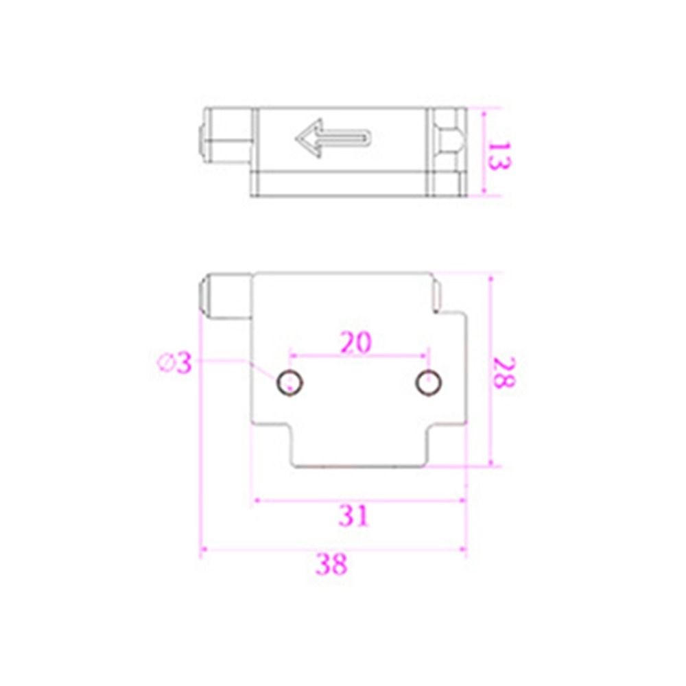 Populer Modul Deteksi Filamen 3D Printer Parts Aksesoris Printer 3D Bahan Hitam Detektor Lari Untuk Filamen 1.75mm