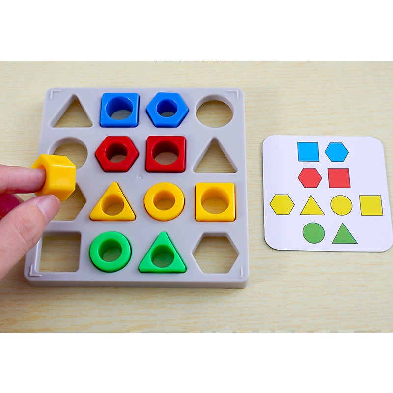 New Geometric Color and Shape Matching Game, Interaksi Orang Tua-Anak, Puzzle Anak Dan Mainan Edukasi Dini