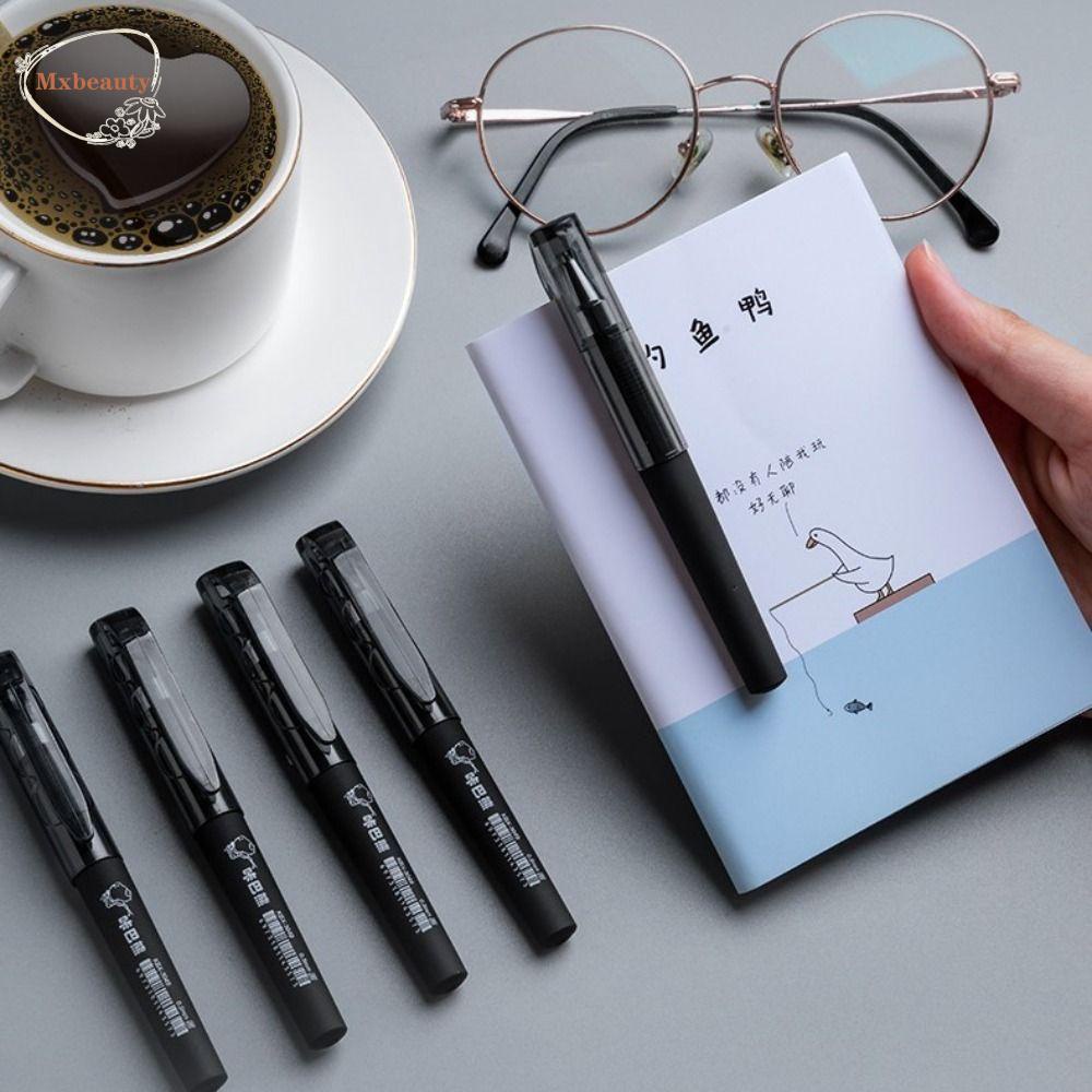 Mxbeauty Pocket Pen Tahan Lama 0.5mm Tinta Hitam Perlengkapan Kantor Sekolah Pena Tanda Tangan Cepat Kering