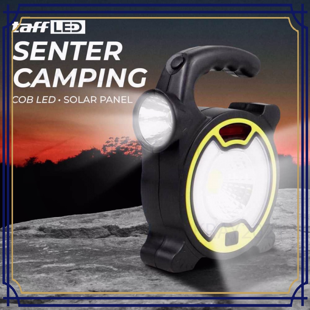 TaffLED Senter LED Lantera Camping COB Solar Panel Lights - TJ-329A