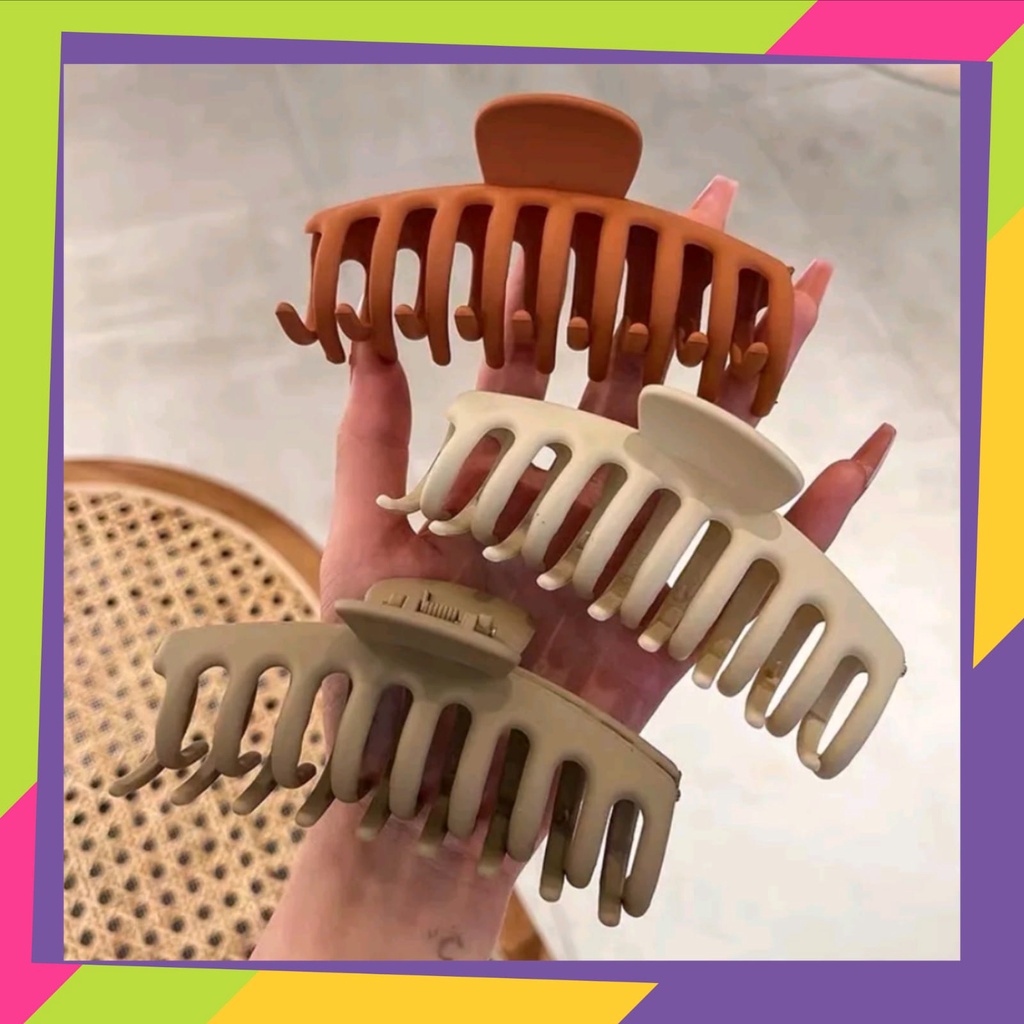5077 / paket usaha jepit rambut jumbo cakar 9 / jedai rambut korea lebar 11cm isi 12pcs ( 1 lusin )