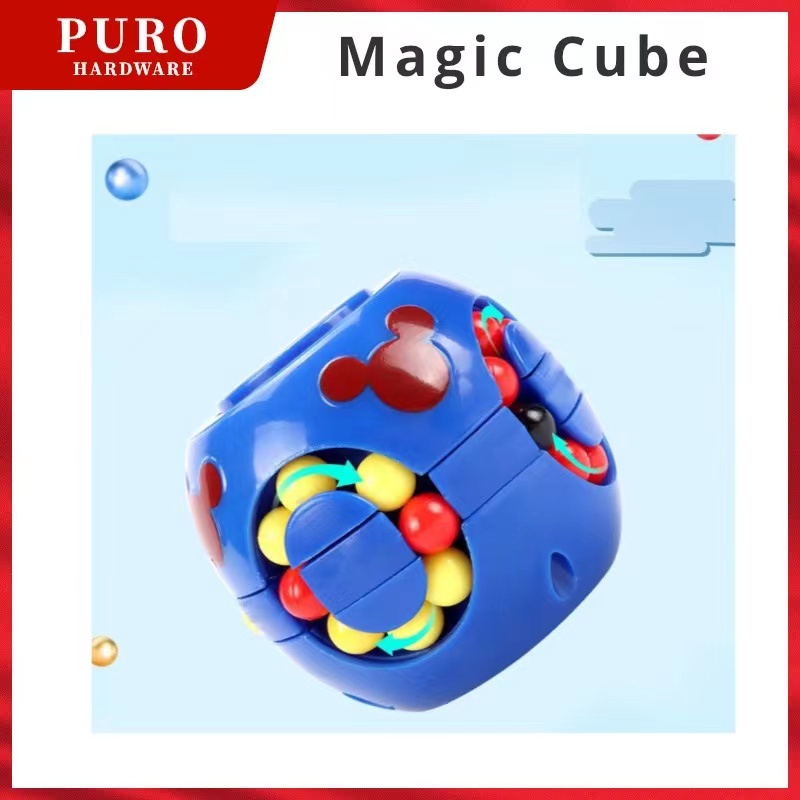 Spinner Rubik Cube Mainan Edukasi Ketangkasan Tangan Anak Anti Stres Anti Gadget