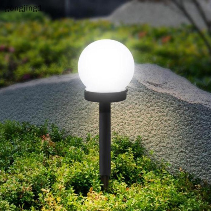 Ggg Outdoor LED Solar Round Bulb Lampu Rumput Lampu Jalan Dekorasi Taman Jalan ID