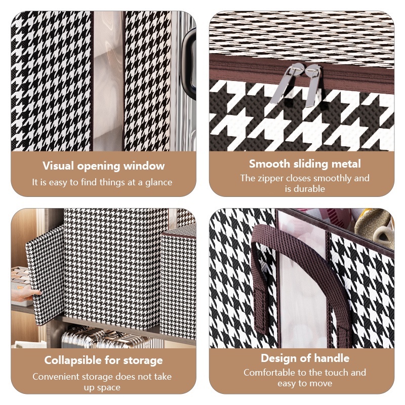 【COD】Kotak Baju Kuping Storage Bag/Tempat Penyimpanan Selimut/Storage Box Lipat Jumbo/Tempat Bedcover Pakaian/Tempat Bedcover Pakaian