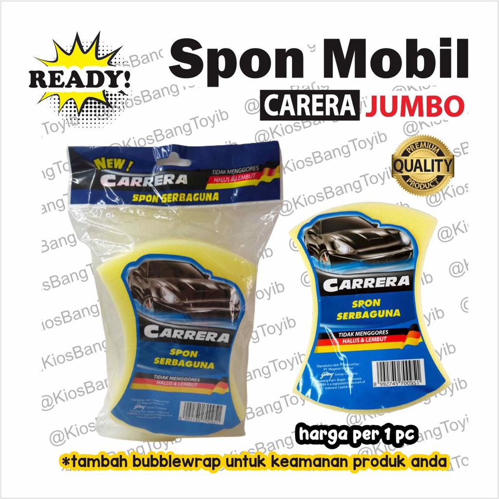 Spon Sponge Busa Cuci Mobil Motor Big Size Tebal Anti Baret (CARRERA)