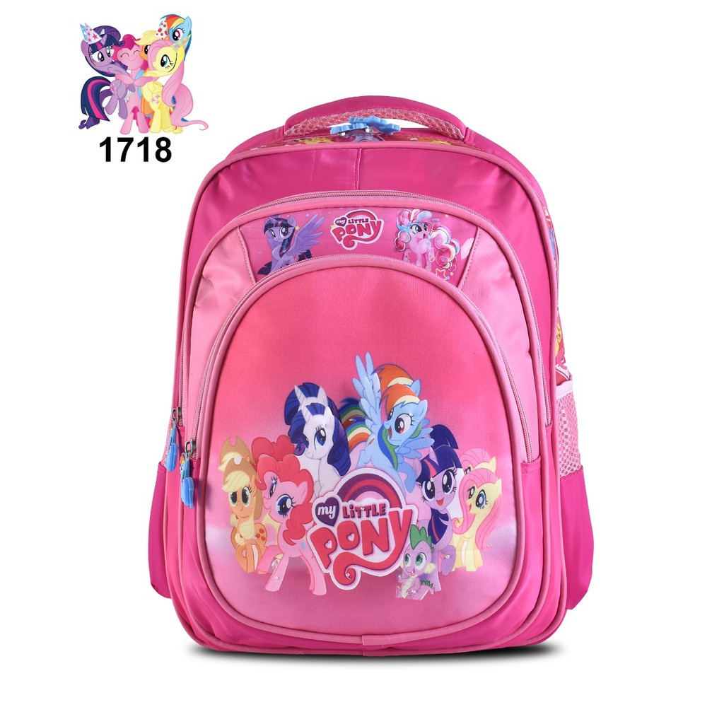 (Toko OB) Tas Cartoon Anak Perempuan Lampu+Music 1718 16&quot; Motif Frozen,LOL,My Little Pony,Unicorn,Hello Kitty