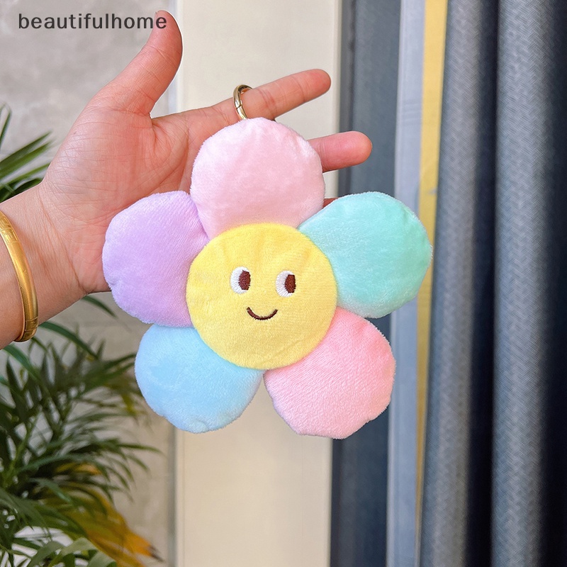 {Cantikhome} Gantungan Kunci Mewah Lucu Bunga Matahari Gantungan Kunci Mobil New Sunflower Plush Keychain.