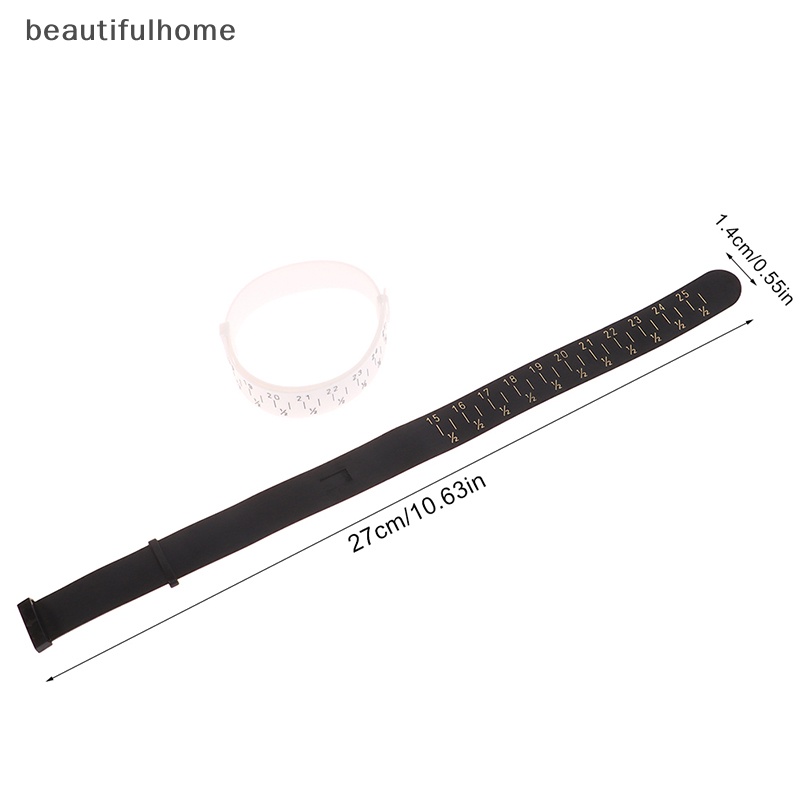 {beautifulhome} 1pc Plastik Bangle Sizer Gauge Adjustable Wrist Bracelet Alat Ukur Ukuran.