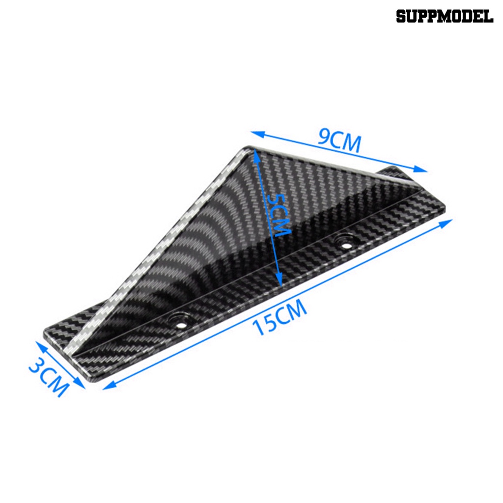 [SM]4Pcs Spoiler Bumper Mobil Pemasangan Mudah Anti-Tabrakan Hitam Serat Karbon Universal Mobil Modifikasi Bemper Belakang Diffuser Aksesoris Mobil