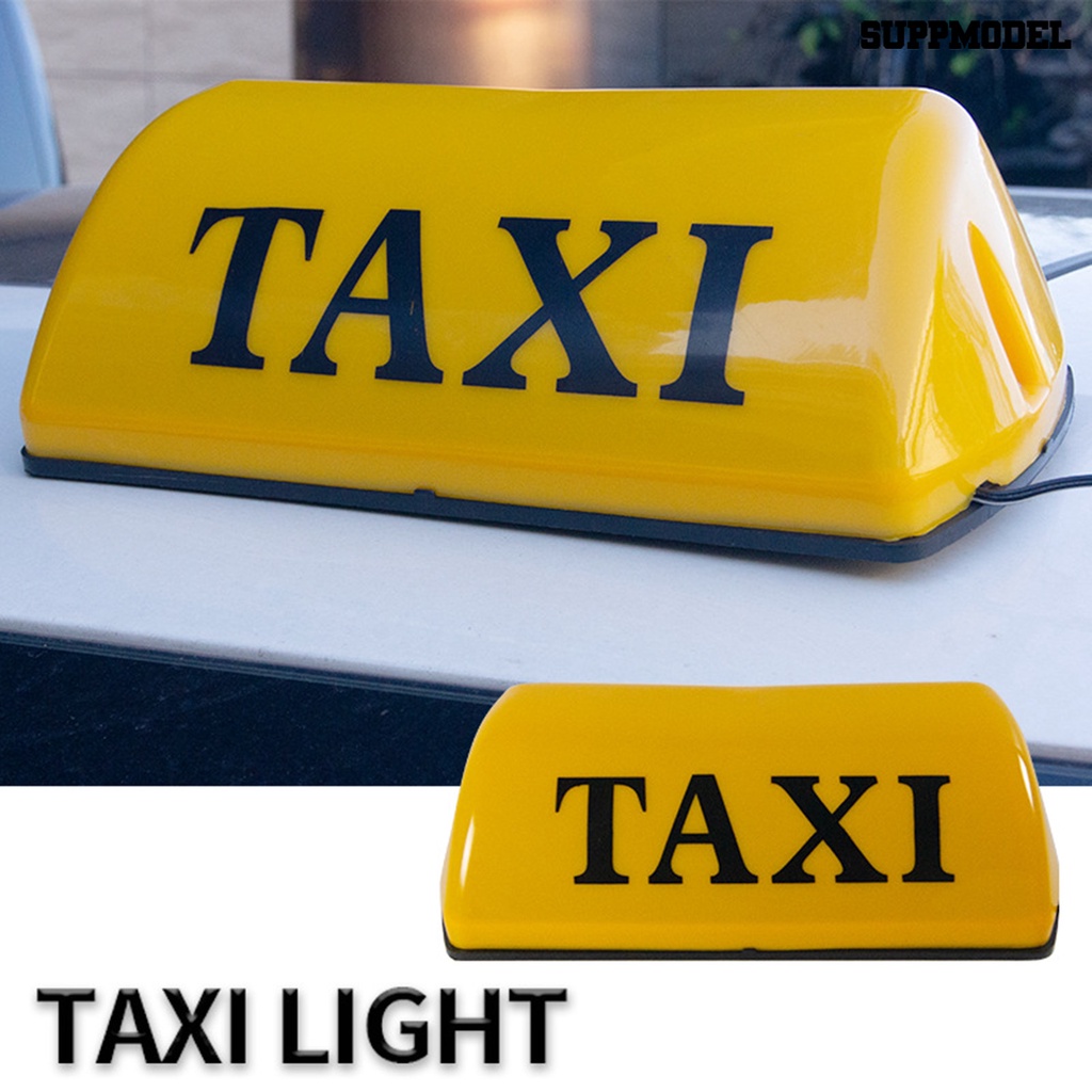 [SM]Taxi Dome Light Universal Mudah Dipasang Mencolok 21W Ramah Lingkungan Hias PP Plastik 12V Tegangan Taksi Cahaya Pasokan Mobil