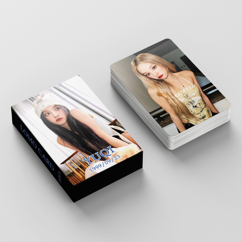 55pcs /box YUQI (G)I-DLE Photocards Album I FEEL Lomo Cards GIDLE Kpop Postcards