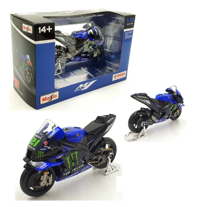 Diecast Miniatur Motor Maisto MotoGP 2021 Yamaha M1 VZR #21 Franco Morbidelli