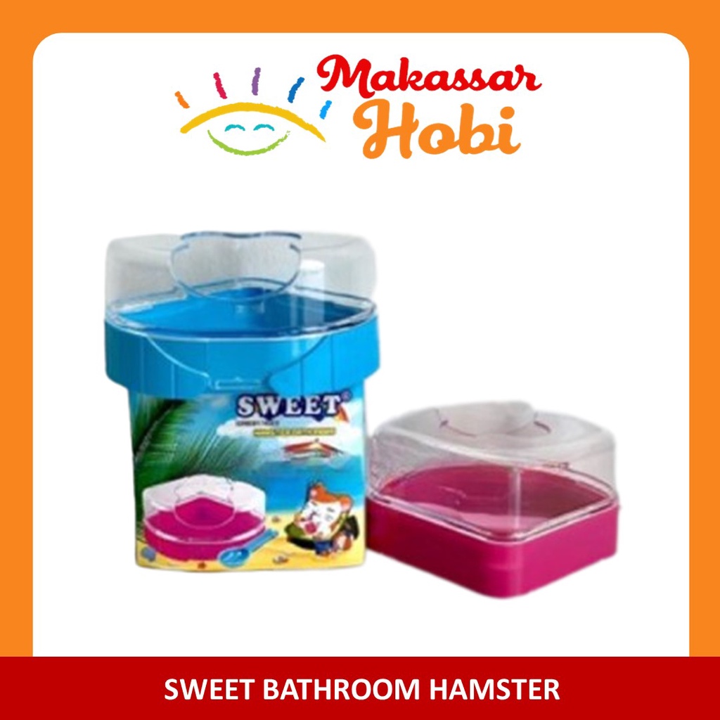 Sweet Bathroom Tempat Mandi Tidur Rumah Hamster Pasir Wangi Scoop Skop