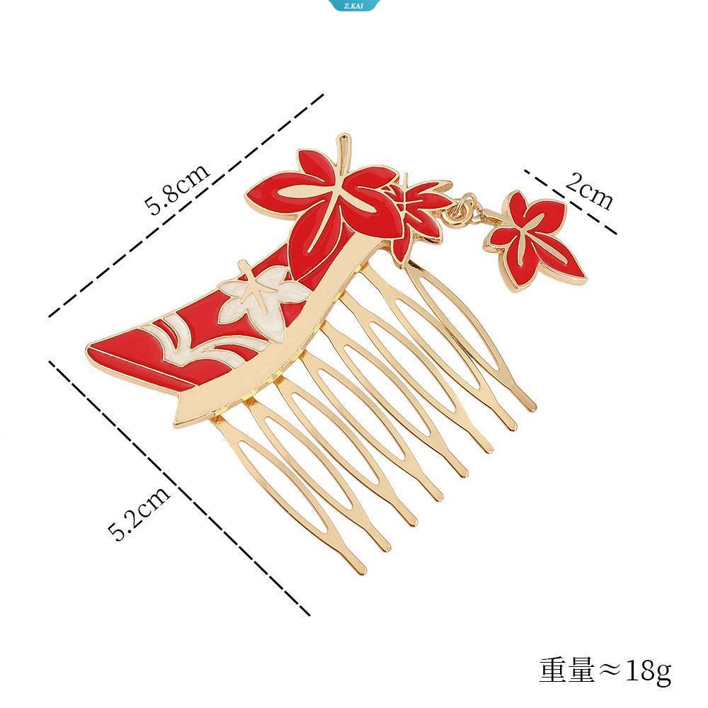 Alloy Anime Genshin Impact Sisir Rambut Kartun Game Lucu Manis Gadis Natural Top Clip Fresh Aksesoris Rambut Gadis Ulang Tahun Hadiah Kecil [ZK]