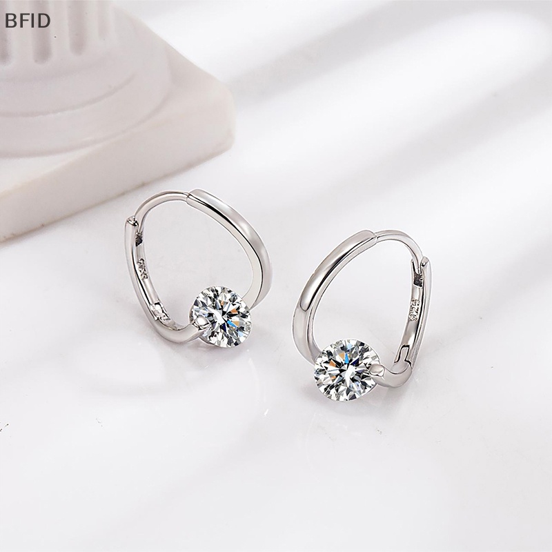 [BFID] 1pasang Anting Zirkonia Sederhana Untuk Wanita Perempuan Gaya Korea Halus Chic Perhiasan Earings Fashion Cahaya Mengkilap Telinga Stud [ID]