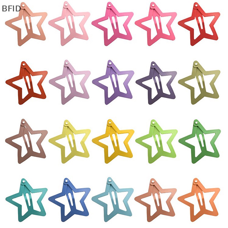 [BFID] 10pcs Star Hairclips Gadis Warna-Warni Lucu Star Jepit Wanita Hiasan Kepala Logam Aksesoris Perhiasan Rambut [ID]