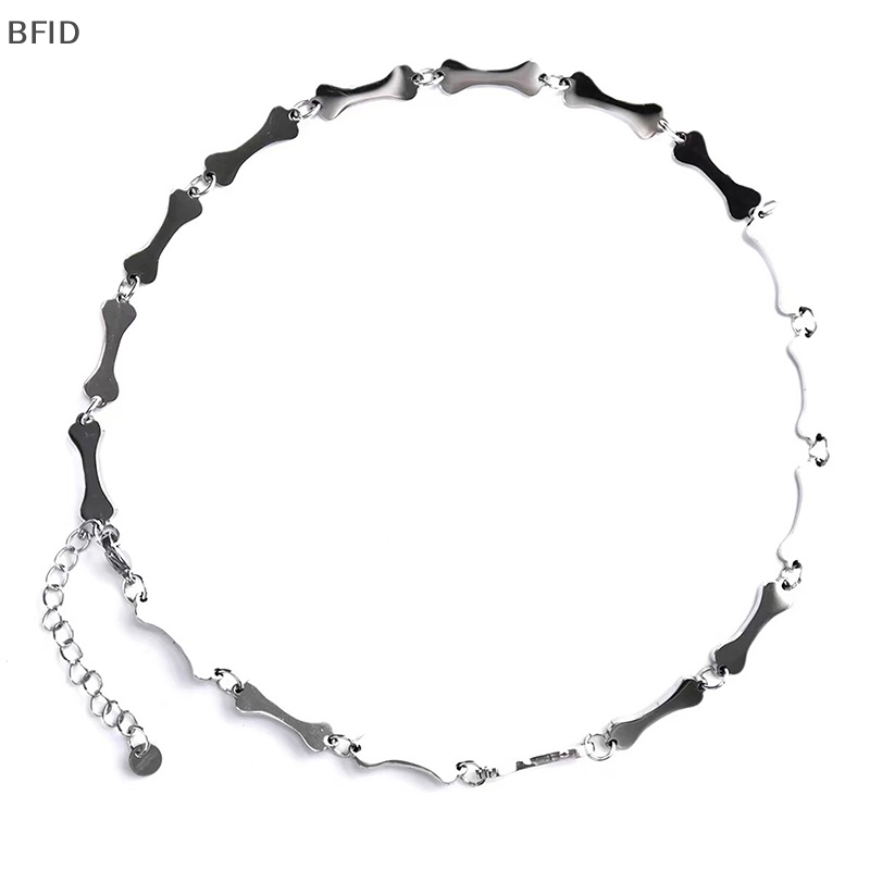 [BFID] Titanium Steel Tidak Luntur Sederhana Tulang Kalung Klavikula Rantai Gelang Untuk Pria Wanita Gothic Pesta Perhiasan Hadiah [ID]