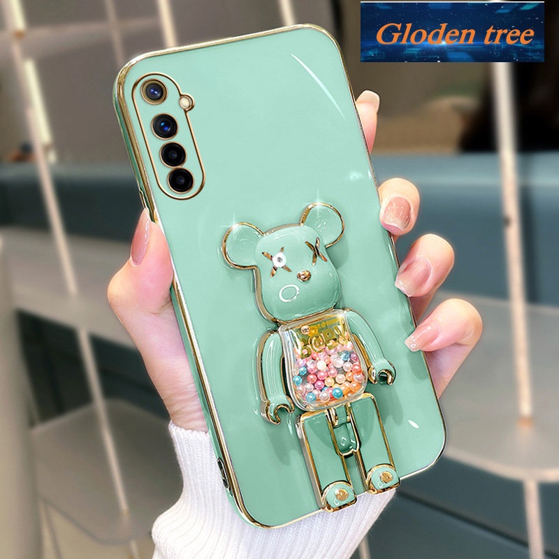 Toserbaloden pohon mustofaasing erkapealme 6 pro realme 6 Casing ponsel toserbaoftcase kampaslectroplated silikon shockproof kalilarotector suketmooth suketrote pentol suketumper suketover desain baru