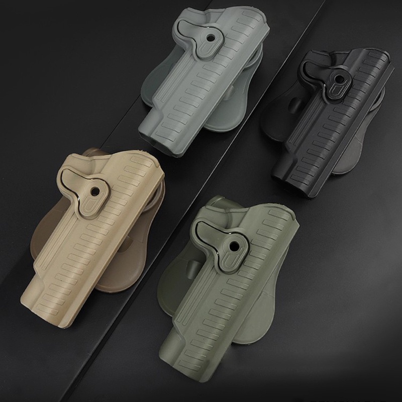 Tactical 1911 Quick Pull Holster Belt Gun Holster for Colt 1911 Pistol Case Right Hand Waist Paddle