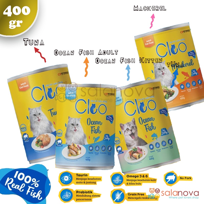 Cleo Kaleng 400gr Makanan Kucing Basah Wet Food