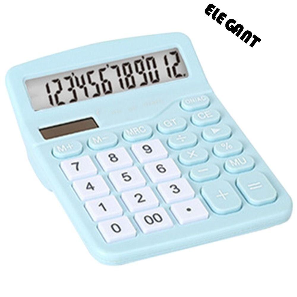 [Elegan] Calculadora Medium Desktop837 12 Digit Display Font Besar Alat Kantor Tampilan Lebar Alat Hitung Layar