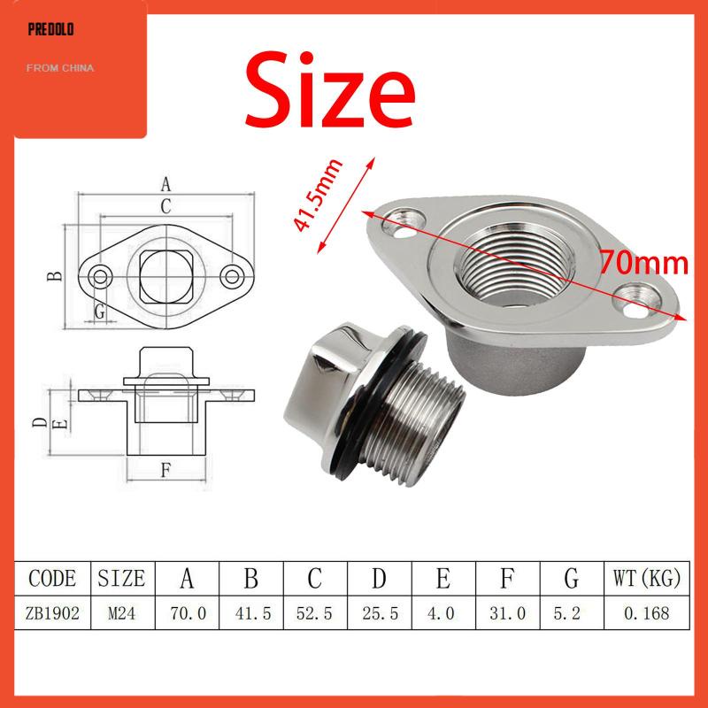 [Predolo] Steker Pembuangan Perahu Fitting Kayak Awet Screwcap Plug Tutup316Stainless Steel