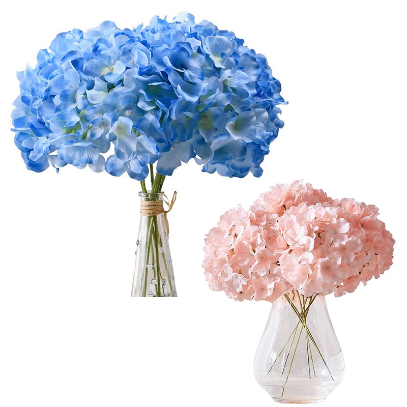 ღ Buatan Hydrangea Bunga Sutra Bunga Plastik Dekorasi Pesta Ulang Tahun Pernikahan Diy Garland Dinding Bunga Fotografi Latar Belakang Dekorasi Bunga Palsu