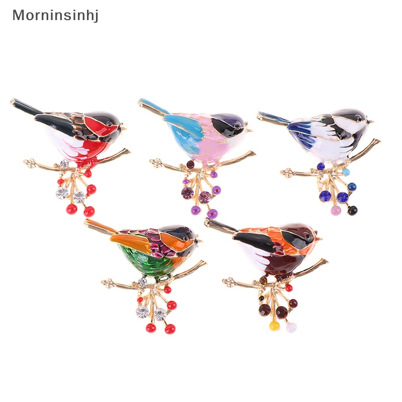 Mornin Indah Enamel Burung Bros Wanita Hewan Pesta Santai Bros Pin Hadiah id