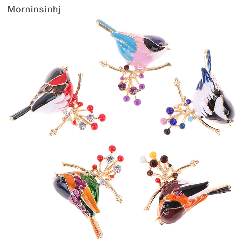 Mornin Indah Enamel Burung Bros Wanita Hewan Pesta Santai Bros Pin Hadiah id