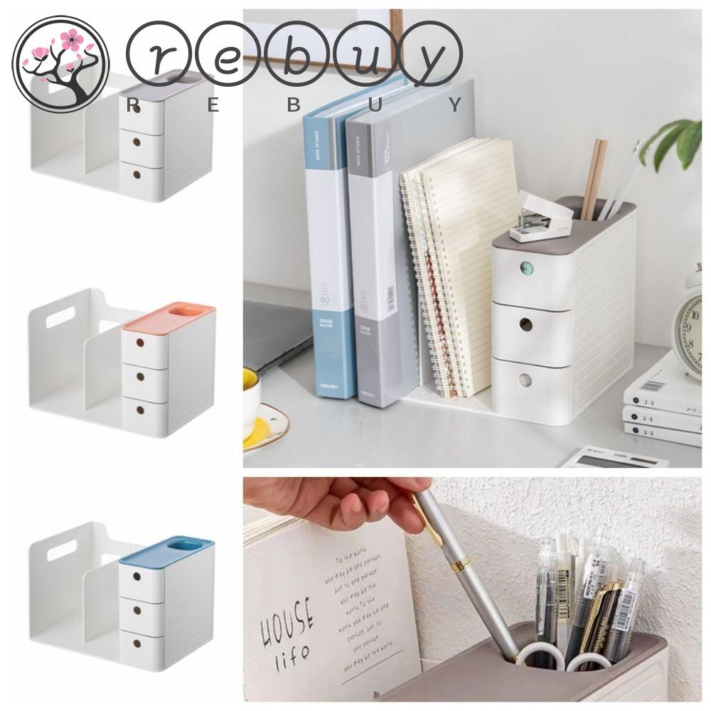 REBUY Rebuy Desktop Organizer Multi-Layer Hemat Ruang INS File Organizer Tempat Pulpen File Folder Rak File Multifungsi Stand Buku Kapasitas Besar Untuk Pelajar