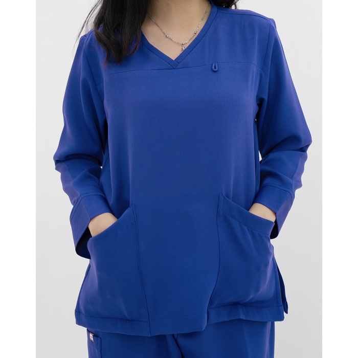 (LONG) SCRB - Baju Scrub / Medical Scrubs / Baju Jaga - Classic MAX Top