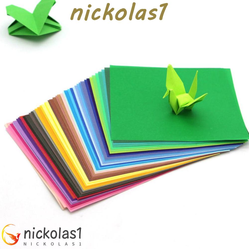 NICKOLAS1 Craft Paper 50warna /pack Kertas Kartu Multi Guna Warna Solid Alat Tulis Handmade Origami