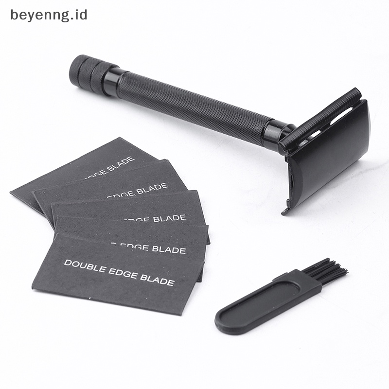 Beyen Classic Mens Cukur Silet Adjustable Safety Dengan Sikat Kecil &amp; Pisau ID